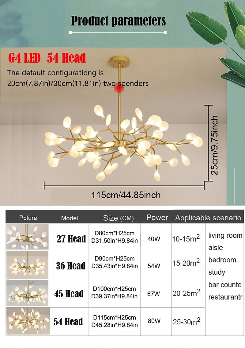 led κρεμαστό φωτιστικό 27 36 45 54 κεφάλια firefly πολυέλαιος led κρεμαστό φωτιστικό μεταμοντέρνα οροφή φωτιστικό κρεμαστό φωτιστικό τριαντάφυλλο χρυσό κλαδί led λαμπτήρας πολυελαίου συμπεριλαμβάνεται 2026 - $309.69 –P1