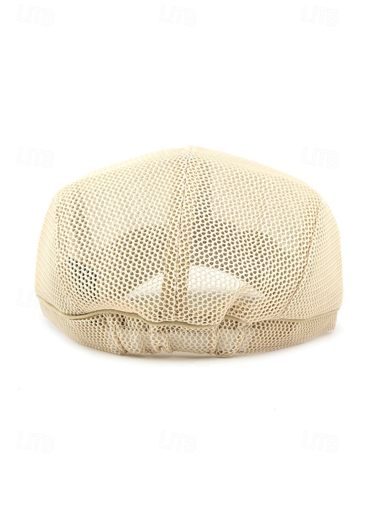 Herren-Baskenmütze aus Polyester-Mesh, atmungsaktive, verstellbare Schirmmütze in verschiedenen Farben für Outdoor-Aktivitäten wie Angeln, Reisen, Urlaub und den Alltag. 2026 - $14.99 –P10