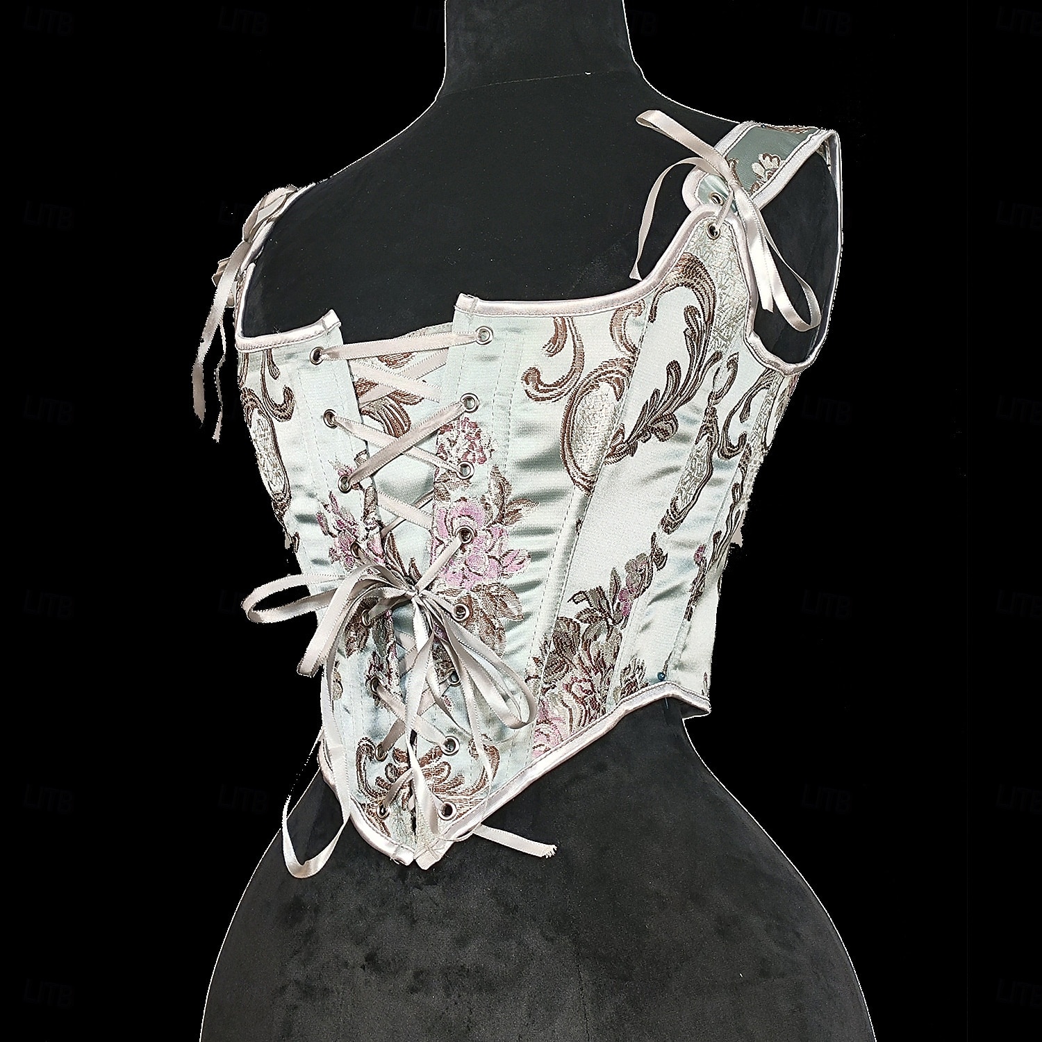 Mittelalterlich Renaissance Korsett Überbrustkorsett Mieder Edelfrau Schnürung Stickerei Kostüm Damen Fantasie königlich Halloween Karneval Alltagstauglich Renaissance-Messe LARP Erwachsene Korsett 2026 - $49.99 –P2