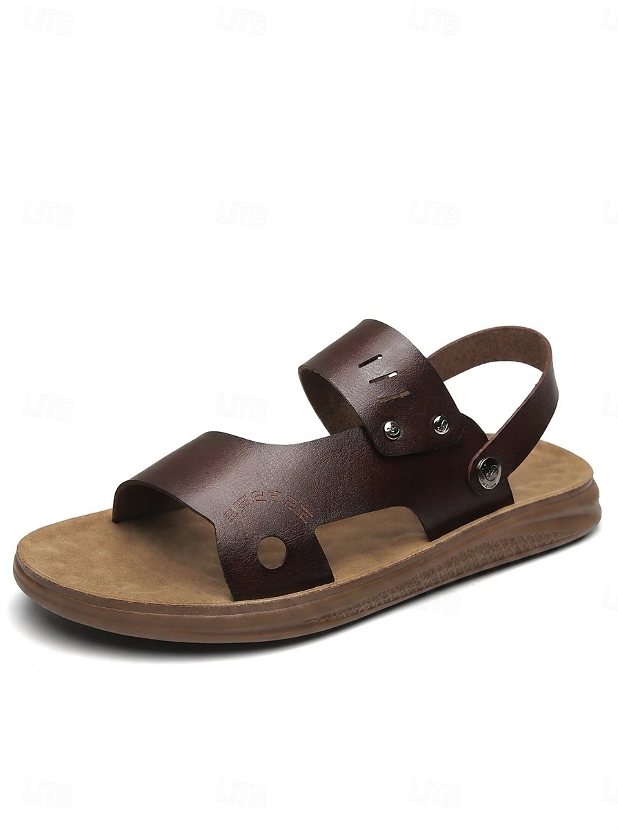 Men's Black Open-Toe Strap Sandals - Adjustable Comfort Summer Shoes - Casual Island & Cruise Footwear for Vacation Travel, Deck Walking and Outdoor Leisure 2026 - $34.99 –P7