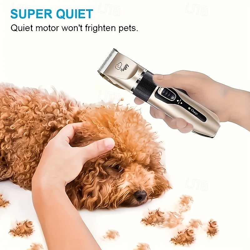 Electric pet grooming scissors, electric pet shaving tools electric razor Hair clippers Nail clippers 4 replaceable guide combs Scratch sharpener Charging cable 2026 - $31.99 –P2