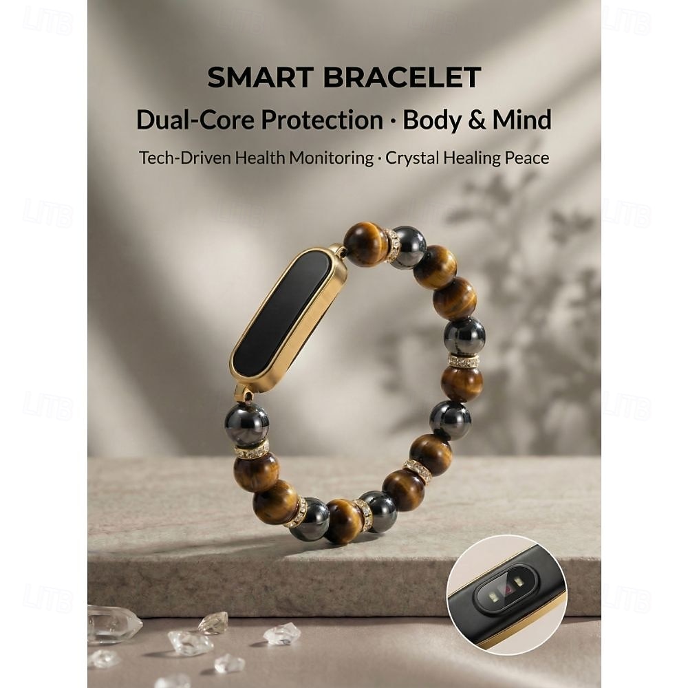 Elegantní chytrý náramek pro ženy, fitness tracker ve stylu šperků s perleťově bílým korálkovým designem, stylový tracker aktivit pro každodenní pohodu, módní chytrý náramek s šperky, dárek pro ni 2026 - $41.99 –P10