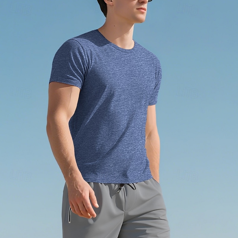 Per uomo Tinta unita T-shirt da corsa Maglia a compressione Maglia atletica Sport in alto Estate Primavera Classico Manica Corta Asciugatura Rapida Leggero Traspirante Allenamento in Palestra del 2026 a $15.49 –P5