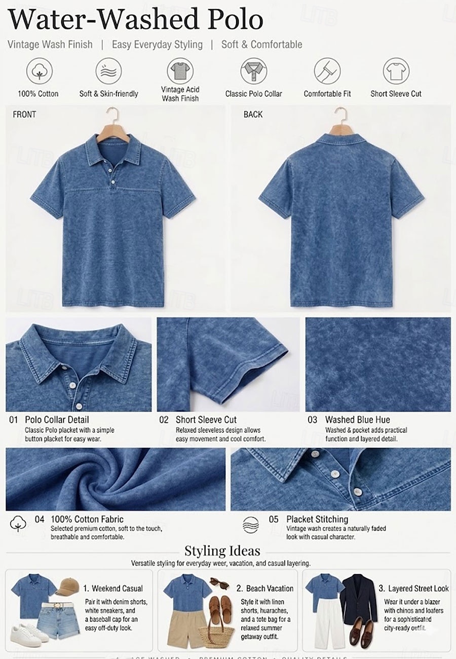 softfade™ Damen-Henley-Shirt im Vintage-Stil aus 100 % Baumwolle – weich gewaschenes, kurzärmeliges Basic-Top 2026 - $28.99 –P1