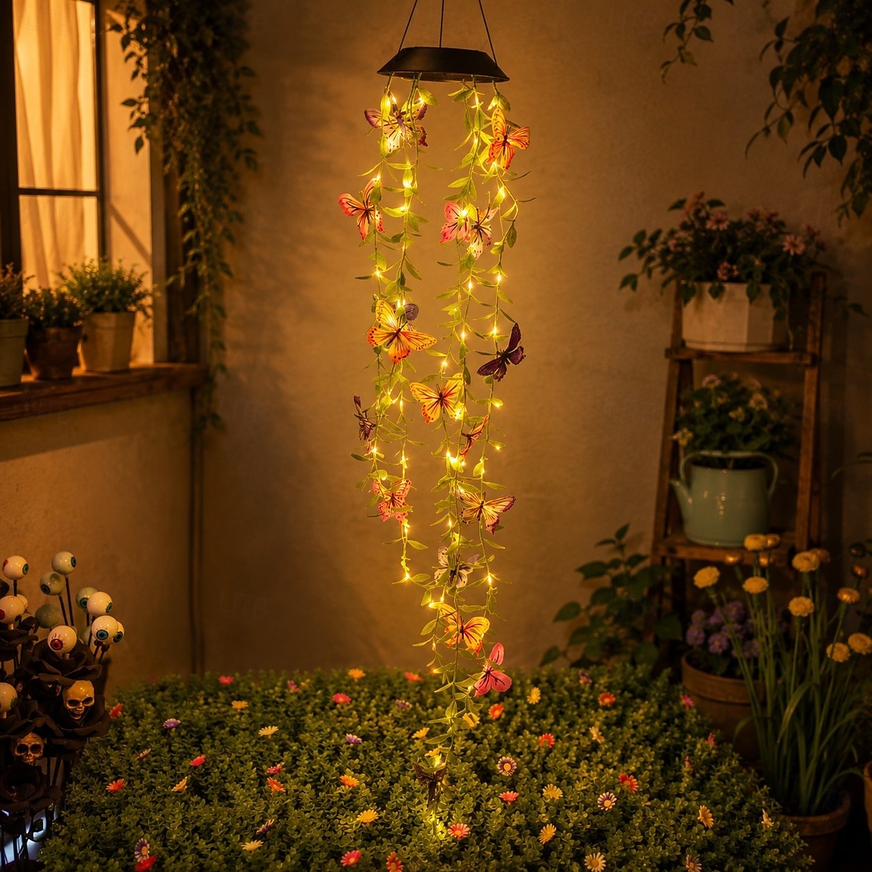 Luci solari da giardino sospese, luci a LED realistiche a forma di fiori e rampicanti, impermeabili IP65, ideali per decorare giardini, patii e recinzioni, con accensione automatica ogni 8-12 ore. del 2026 a $33.87 –P5