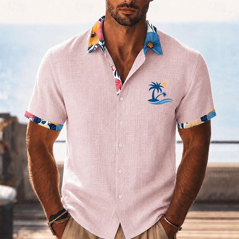 Hombre Árbol de coco Plantas tropicales Camisa camisa hawaiana Camisas tropicales Manga Corta Hawaiano Casual Festivos Ropa de playa Verano Primavera Cuello Vuelto Impresión 3D Camisas con botones 2026 - $25.99 –P1