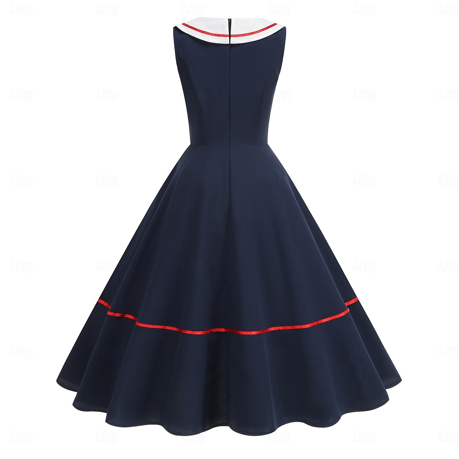 Set 1950s Retro Vintage Tea Length Knee Length Dress Petticoat Rockabilly with Accessories Sleeveless Solid Color Fit & Flare Fancy Dress Women's Carnival Masquerade Revival Tea Party Adults' Dress 2026 - $77.99 –P2