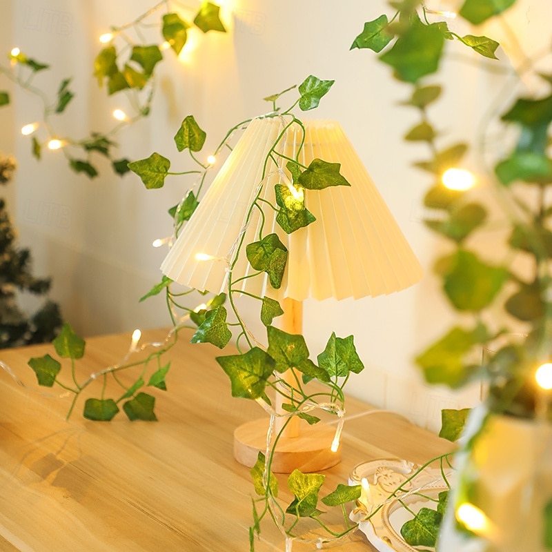 Lichterkette mit Schmetterlings-, Lilien- und Efeumotiven, für drinnen und draußen, geeignet für Wohnzimmer, Schlafzimmer, Terrasse, Garten, Hochzeiten und Partys, batterie-, kabel- oder 2026 - $10.99 –P14