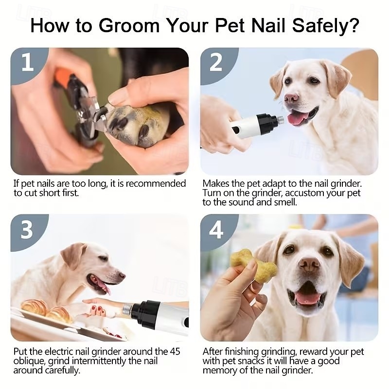 Silent Groom Pro Nail Grinder, Dog Nail Trimmer, Rechargeable Usb Charging Electric Pet Nail Grinder, Pet Nail Grinder for Dogs, Silent Dog Nail Grinder, Dog Nail Trimmers 2026 - $23.99 –P8