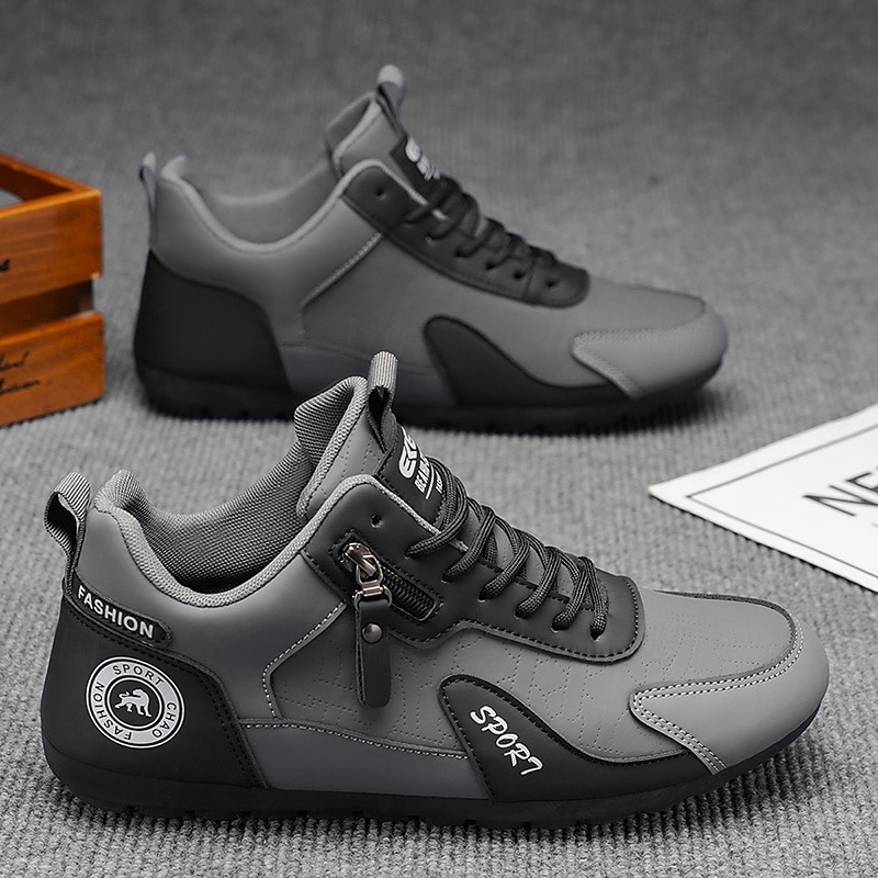 Zapatillas bajas de hombre con bloques de color, calzado informal con cordones para caminar, estilo deportivo retro para viajes, actividades al aire libre y uso diario. 2026 - $32.99 –P9