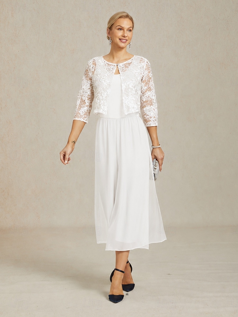 Women's Jacket Wedding Lace Floral Casual / Daily Elegant Outerwear 3/4 Length Sleeve Summer White S 2026 - $61.99 –P5