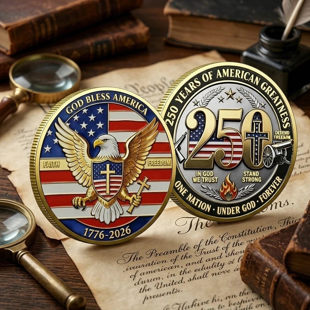 9 db-os amerikai 250. évfordulós emlékérme ajándékkészlet, hazafias katonai kihívás érmegyűjtemény, díszdobozban, amerikai 1776-2026 emléktárgy ajándék a függetlenség napjára 2026 - $49.99 –P6