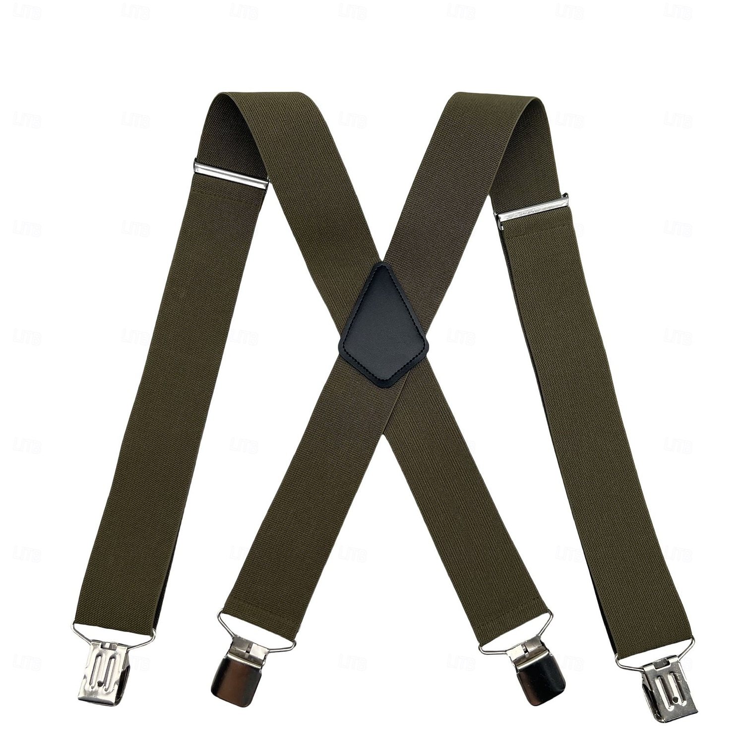 Bretelle da uomo a 4 clip stile X, elastiche e regolabili per pantaloni (larghezza 5 cm), clip in metallo resistenti, ideali per abbigliamento casual, formale e per attività all'aperto. del 2026 a $15.99 –P7