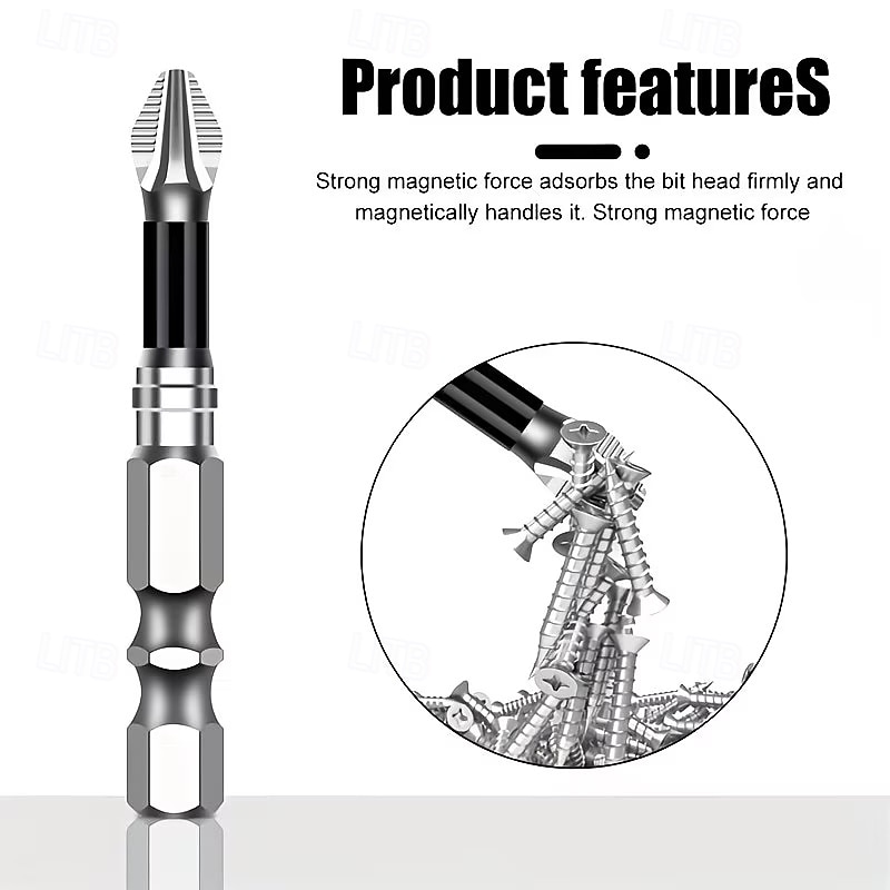 15pcs K5 Anti-Slip Shock-Resistant Threaded Drill Bit Set, Suitable for Electric Screwdrivers, High Hardness, Anti-Slip, Shockproof Magnetic Drill Bits, Compatible with Electric and Manual Drills 2026 - $13.99 –P4