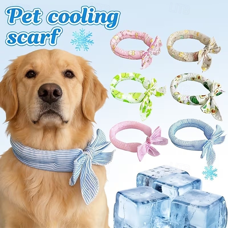 5pcs Universal Summer Pet Cooling Ice Scarf,Dog & Cat Neck Collar,Physical Heatstroke Prevention Cool Towel,Outdoor Ice Neck Ring 2026 - $18.49 –P1