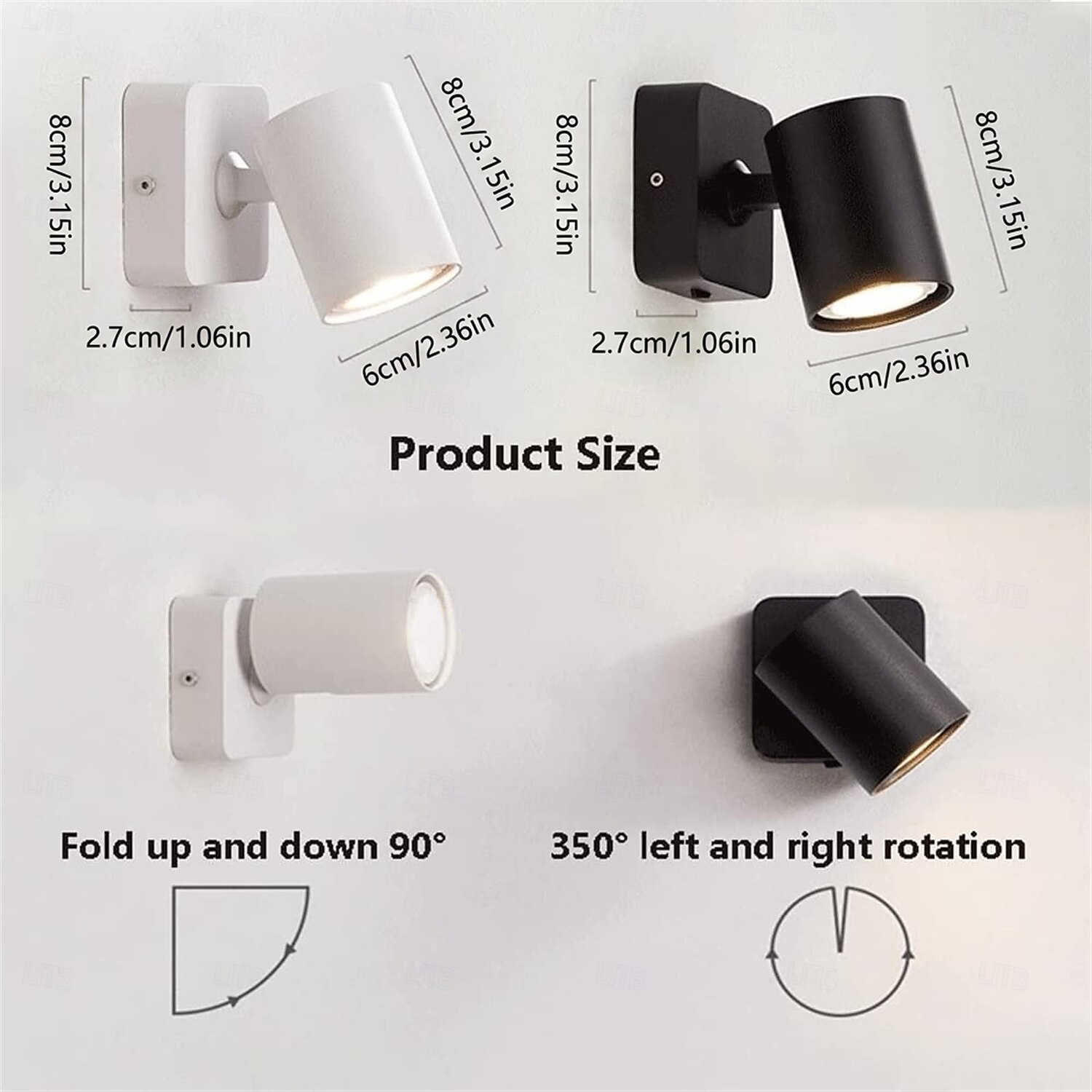 LED-vegglamper 90° sammenleggbar 350° rotasjon 6w mykt lys gir et godt lesemiljø for deg som passer for ulike scener 2026 - $49.99 –P1