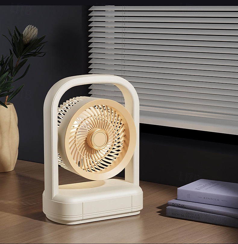Ventilador de escritorio con luz y difusor de aromas, ventilador de mesa oscilante de 5 velocidades para oficina o dormitorio, ventilador USB personal silencioso con luz nocturna LED. &Bandeja para 2026 - $55.99 –P1