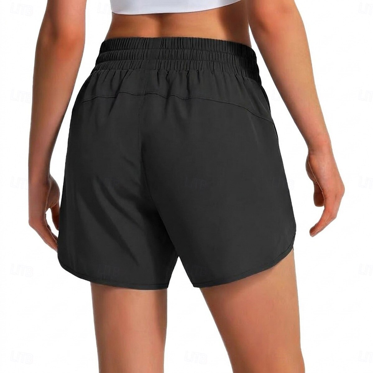 Women's Summer Shorts Running Shorts Sport Stylish Short Medium Waist Drawstring Quick Dry Breathability Casual Sports & Outdoor Violet Black ash-colored Khaki Summer Spring Regular Fit 2026 - $22.99 –P2