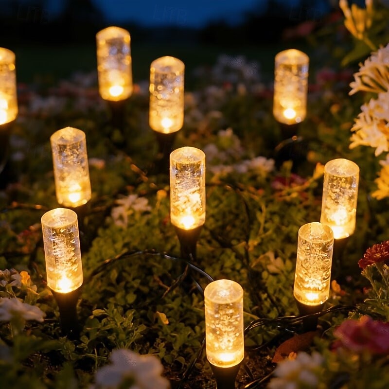 Outdoor Solar Lights Colorful LED Icicle Garden Stake Lights, IP65, Warm Glow Landscape Lighting, Ideal for Courtyards, Lawns, Patios, Walkways, Fences, And Party Decorations Lighting  10led / 20led 2026 - $35.99 –P8