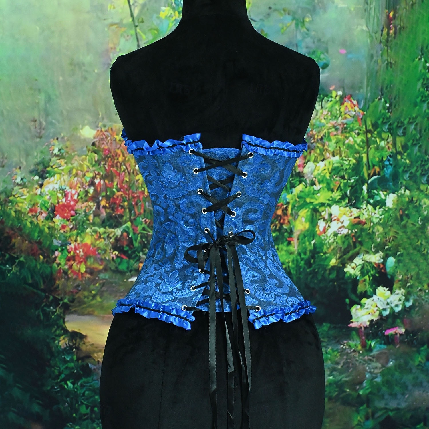Medieval Renaissance Corset Overbust Corset Noblewoman Jacquard Lace up Floral Fancy Dress Women's Royal Halloween Carnival Renaissance Fair LARP Adults' Corset Spring & Summer 2026 - $36.99 –P8
