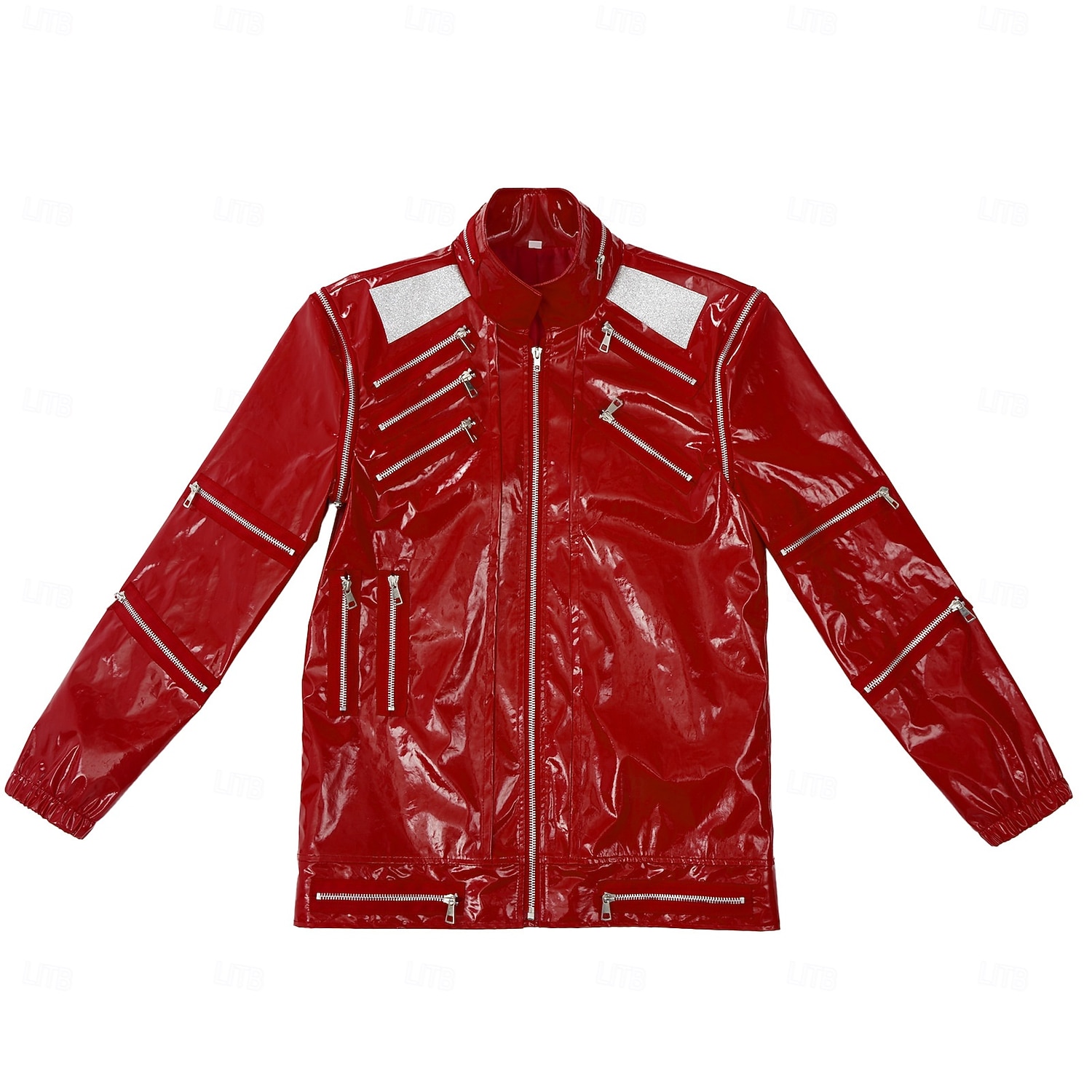 Popstar der 80er Sänger Kostüm mit roter Jacke Ausgefallene Kostüme Musik- und Bühnenikonen Retro Vintage 1980er for Herren Erwachsene Halloween Karneval Buchwoche Party Leistung Symphonie der 2026 - $88.99 –P9