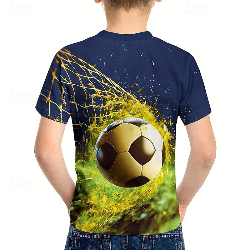 Dla chłopców 3D Graficzny Piłka nożna Koszulki piłkarskie Podkoszulek T-shirt Krótki rękaw Druk 3D Lato Wiosna Sport Moda Moda miejska Dzieci 4-12 lat Półgolf Codzienny Na zewnątrz Regularny 2026 - $13.49 –P8