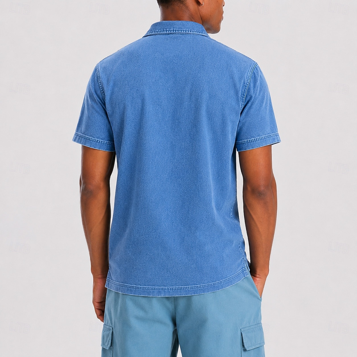 SoftFade™ Men's Polo Shirts 100% Cotton Acid Wash Shirt Casual Holiday Lapel Short Sleeve Fashion Basic Plain Vintage Distressed Summer Spring Blue Polo Shirts 2026 - $40.99 –P2