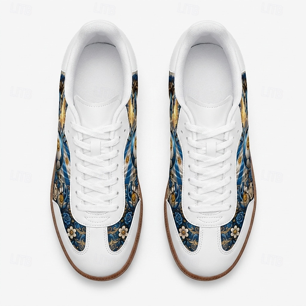 Men's Blue Lion Soccer Print Low Top Sneakers Lace-Up Casual Football Fan Shoes Lightweight Gum Sole Fashion Trainers for Men Matches Fan Parties Sports Events and Daily Wear 2026 - $54.99 –P3