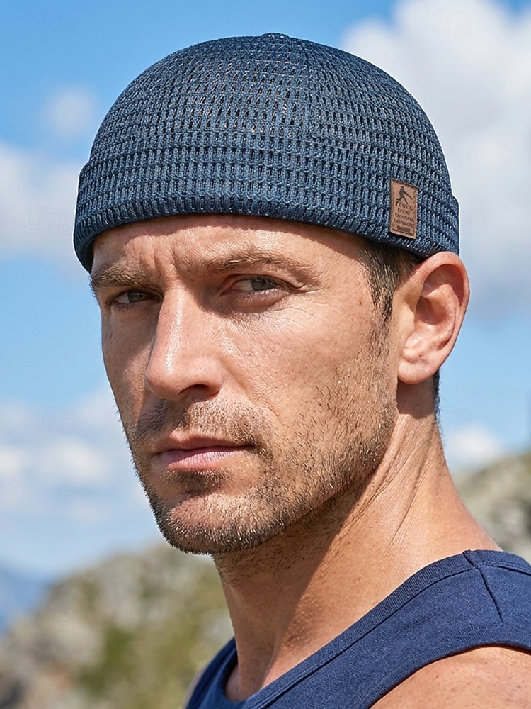 Men's Breathable Mesh Docker Beanie Cap – Lightweight Adjustable Summer Hat for Outdoor, Streetwear and Daily Casual Style 2026 - $11.99 –P1