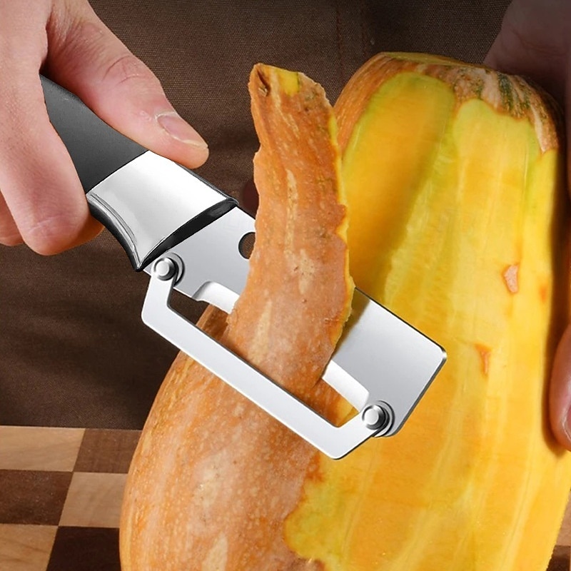 Conjunto de 2 descascadores e abridores de garrafa multifuncionais em aço inoxidável, utensílio de cozinha 2 em 1, descascador resistente para frutas e legumes como batatas, cenouras, pepinos e maçãs, de 2026 por $19.99 –P10