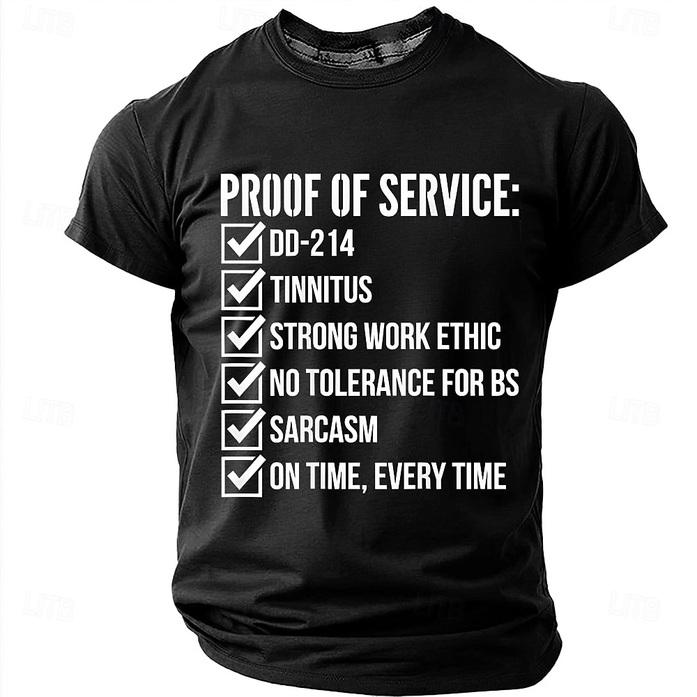 T-shirt voor mannen met dienstplichtmotief, grappig sarcastisch militair T-shirt, cadeau voor vaders en echtgenoten van veteranen 2026 - $18.99 –P2