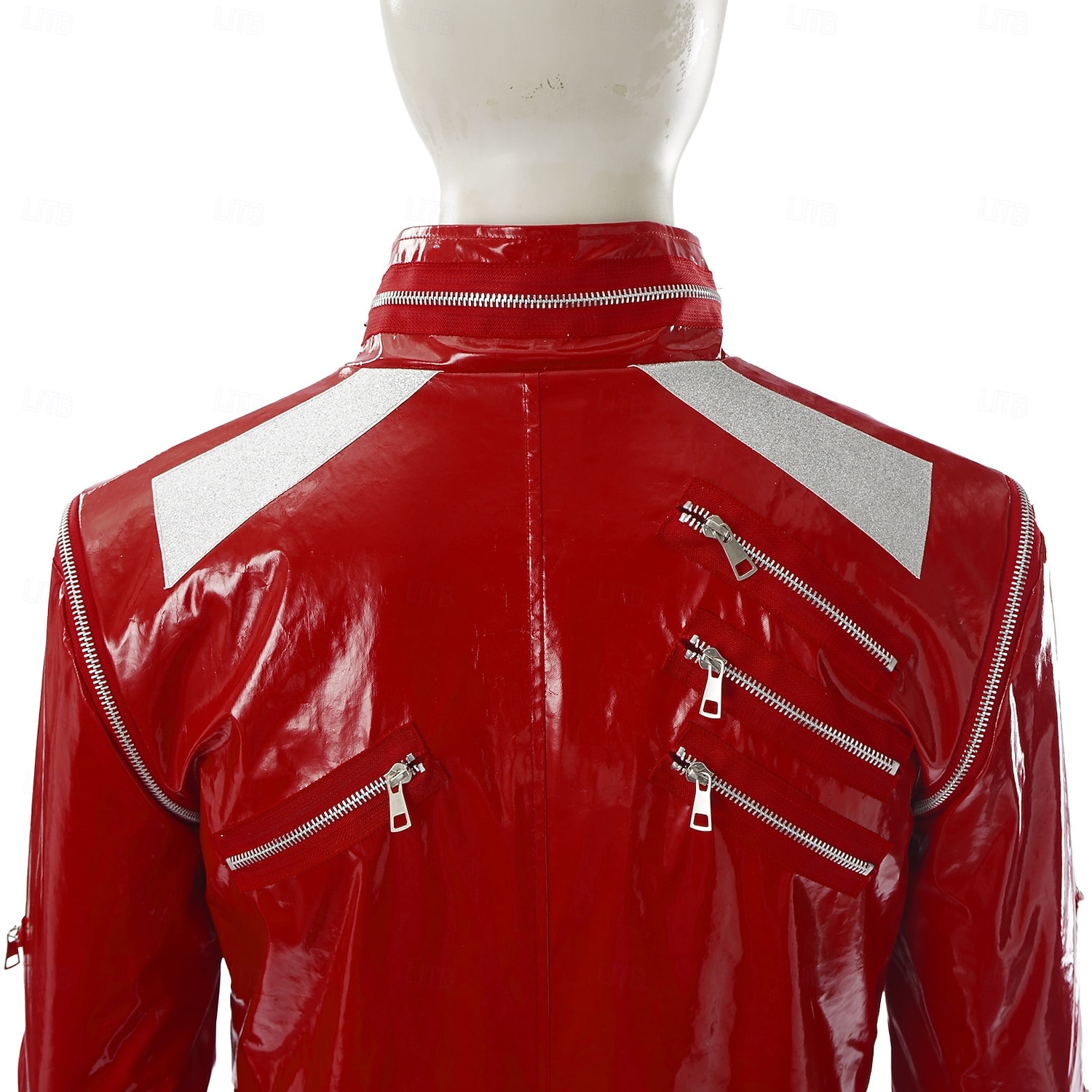 Popstar der 80er Sänger Kostüm mit roter Jacke Ausgefallene Kostüme Musik- und Bühnenikonen Retro Vintage 1980er for Herren Erwachsene Halloween Karneval Buchwoche Party Leistung Symphonie der 2026 - $88.99 –P5