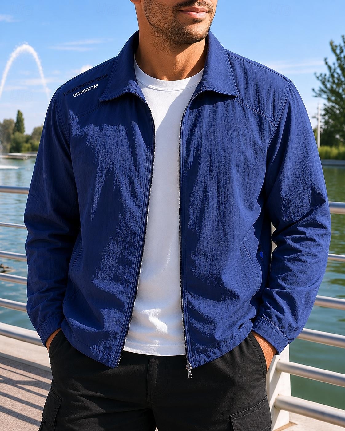 Hombre Color sólido Chaqueta para correr Chaqueta para exteriores Verano Primavera Full Zip Manga Larga Deportivo Protección Solar Ligero Transpirable Tenis Golf Corriendo Gris oscuro Azul Gris Claro 2026 - $20.99 –P5