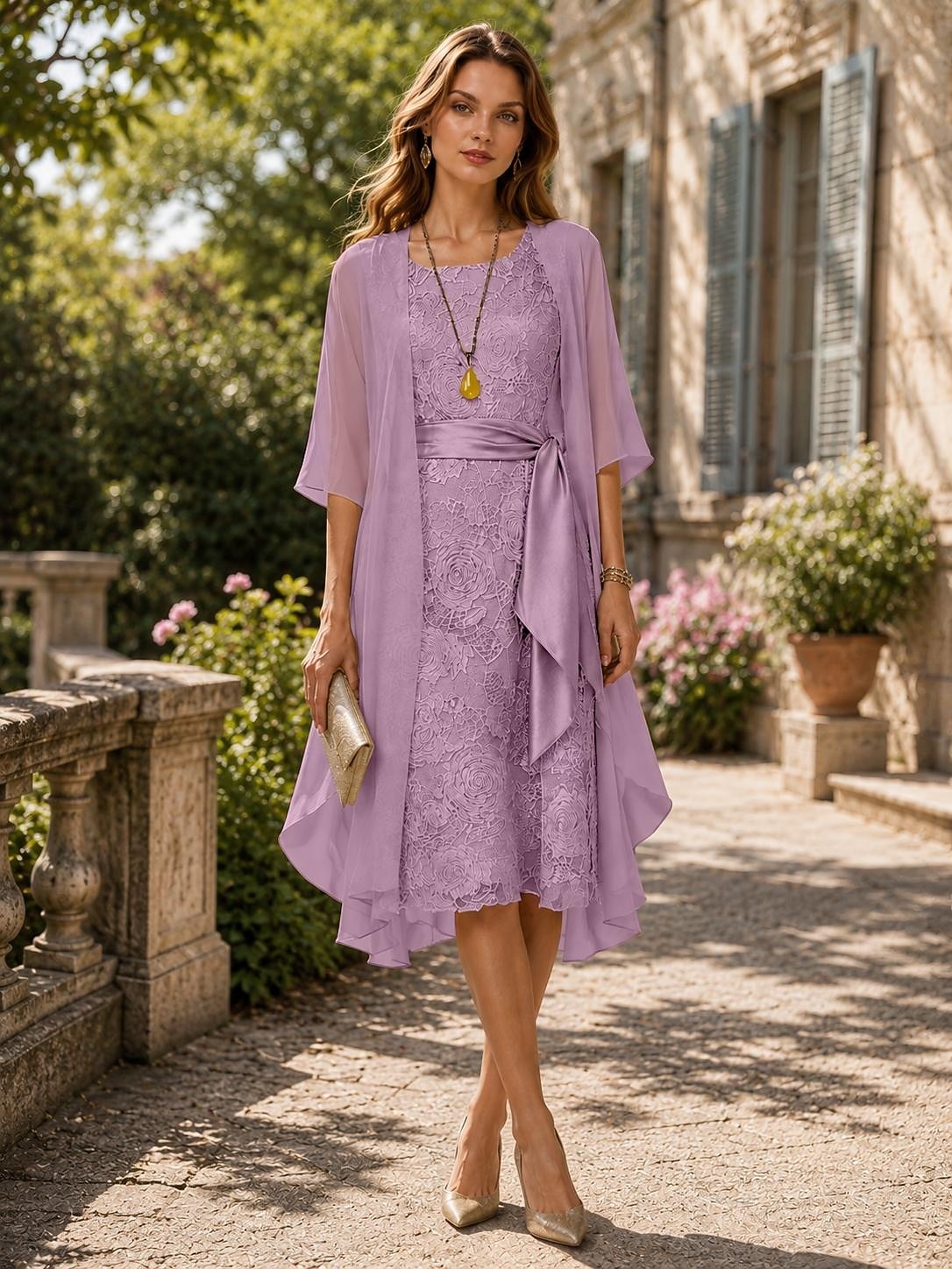 Effen Sjaals Jas Jacket Vrouwen Wrap Moeder's Bruiloft Gast Wraps Dames Elegante Halve Mouw Chiffon Wraps Met Effen Kleur Voor Avondfeest Lente  Herfst dress to impress 2026 - $16.49 –P6