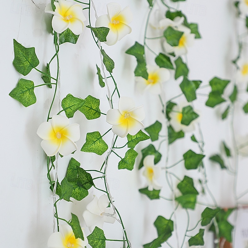 Lichterkette mit Schmetterlings-, Lilien- und Efeumotiven, für drinnen und draußen, geeignet für Wohnzimmer, Schlafzimmer, Terrasse, Garten, Hochzeiten und Partys, batterie-, kabel- oder 2026 - $10.99 –P12