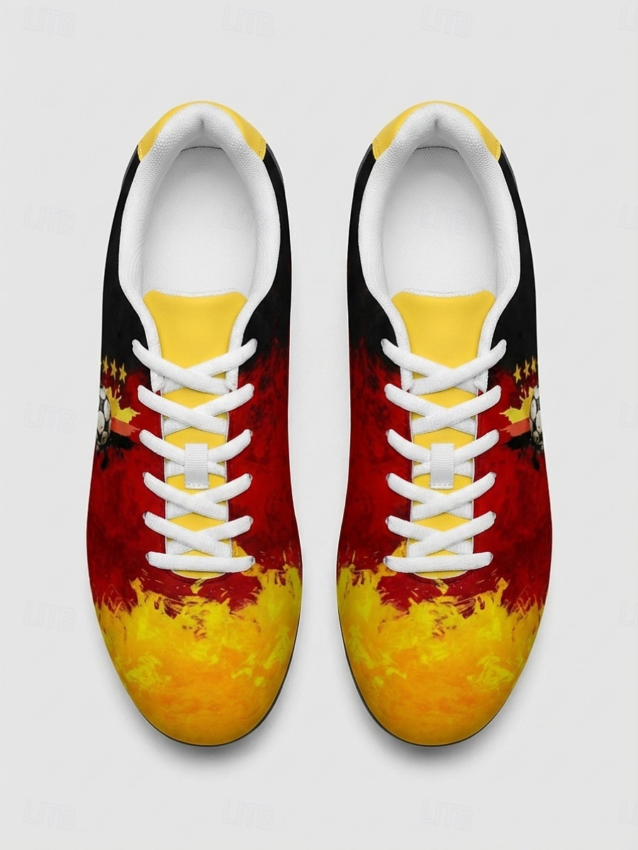 Men's Germany Flag Soccer Cleats - Lightweight Football Shoes with Anti-Slip Rubber Sole, Athletic Footwear for Training, Matches, Fan Events and Outdoor Soccer 2026 - $59.99 –P2