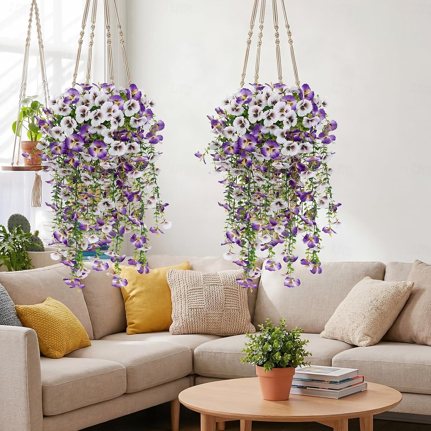 4 Pcs Artificial Hanging Pansy Flowers for Outdoors, Faux Flowers Fake Spring Summer Decor, UV Resistant Fake Plants Silk Flower for Planter Front Door Porch Patio Yard Garden 2026 - $20.99 –P4