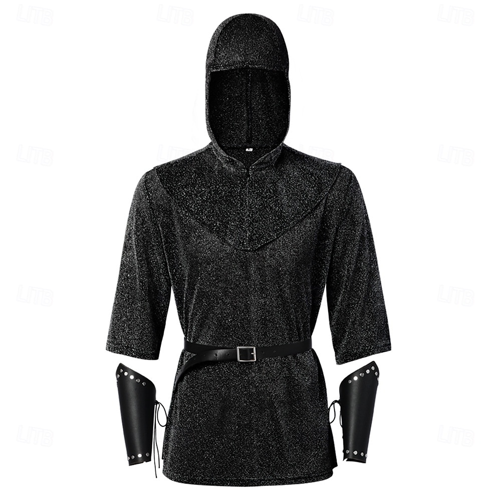 Retro Vintage Medieval Renaissance Armor Shirt Tunic Knight Ritter Crusader Celtic Knight Fancy Dress Men's Viking Halloween Carnival Masquerade Performance Stage Renaissance Fair Adults Shirt Shawl 2026 - $40.99 –P8