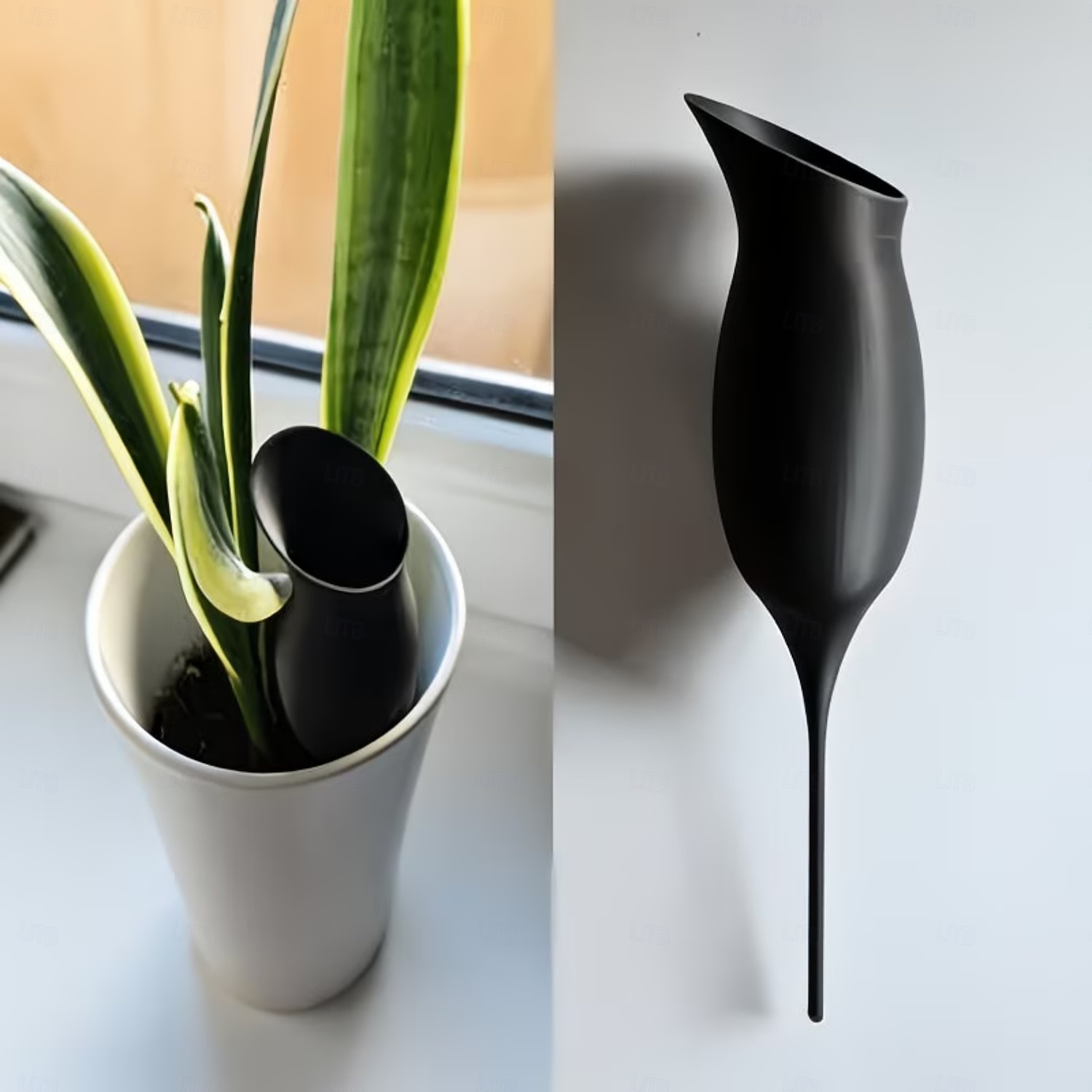 Lot de 3 dispositifs d'arrosage automatique imprimés en 3D pour plantes d'intérieur en pot, système d'arrosage lent avec piquets d'irrigation enterrés, réceptacle à humidité du sol en forme de verre à de 2026 ? $13.99 –P2