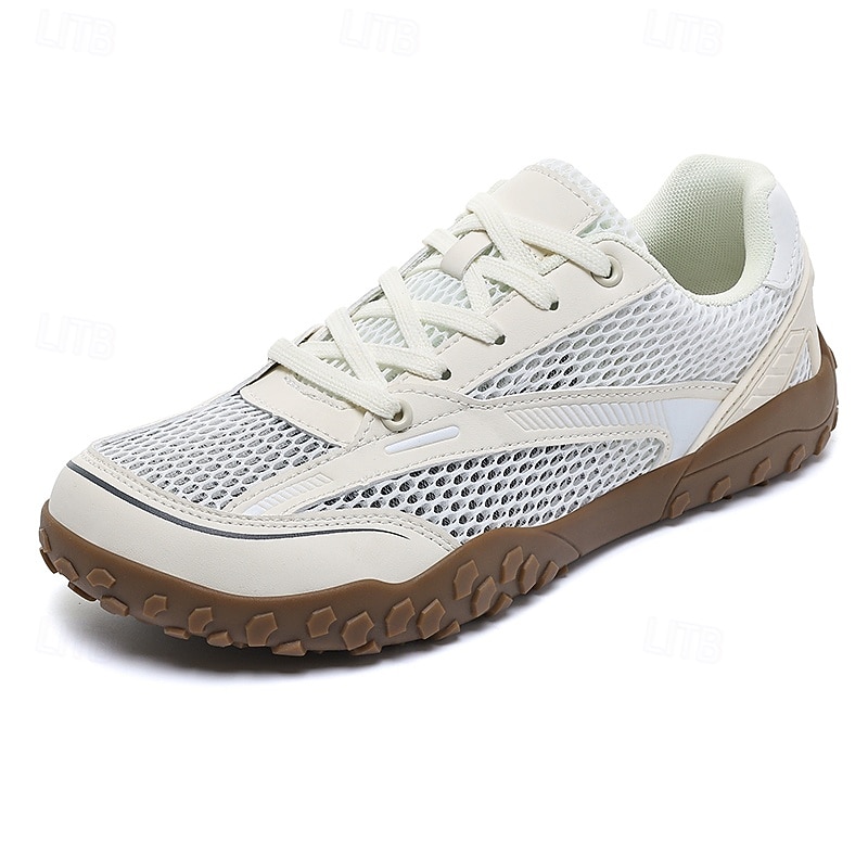 Tênis masculino branco minimalista - modelo com biqueira larga e ajuste amplo em mesh - leve e respirável, ideal para caminhadas, viagens, uso diário e atividades casuais ao ar livre. de 2026 por $46.99 –P5