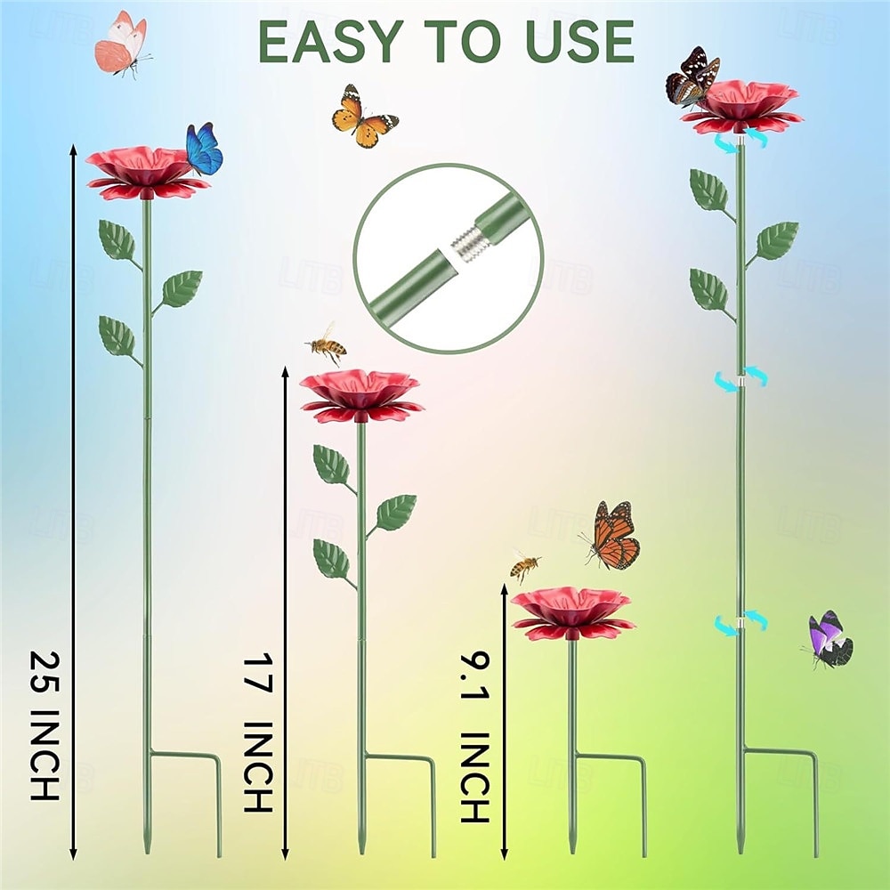 Outdoor Bee Watering Station for Garden with Beautiful Flower Design, Bee Feeders and Butterfly Feeders Combo, Outdoor Bee Baths and Bee Waterer, Gardening Essentials, Garden Decor for Outside 2026 - $15.49 –P3