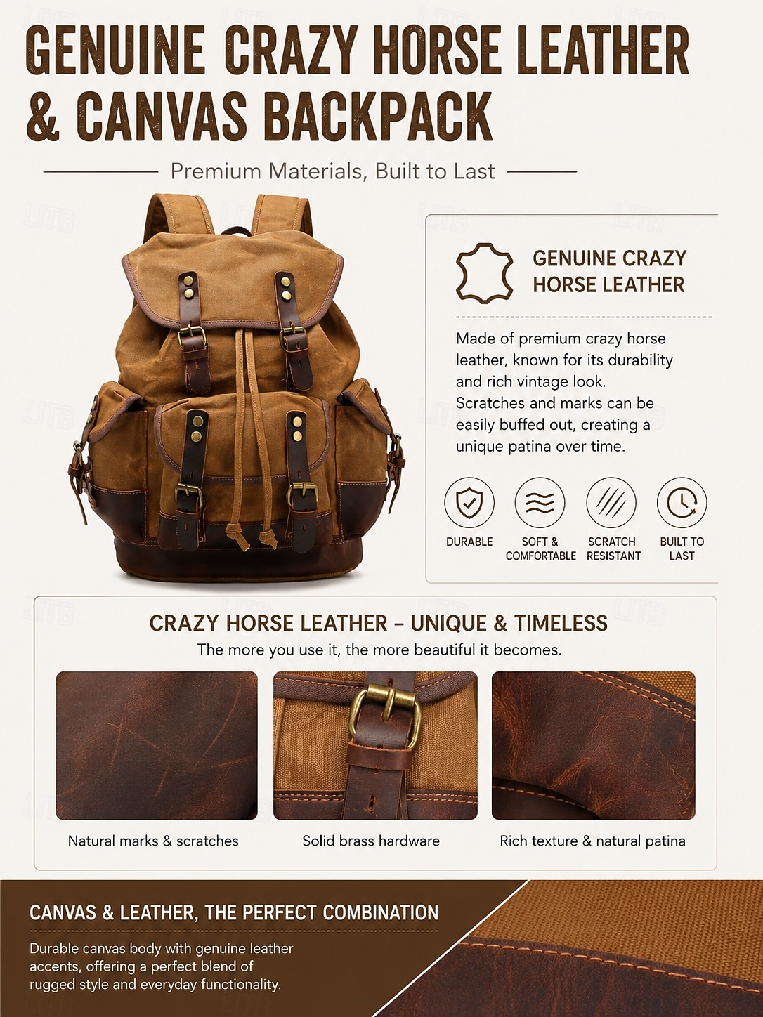 canvas backpack leather accents Rothco Vintage Teardrop With Thoughtfully engineered with padded Sailrite Waxed Canvas Backpack Kit