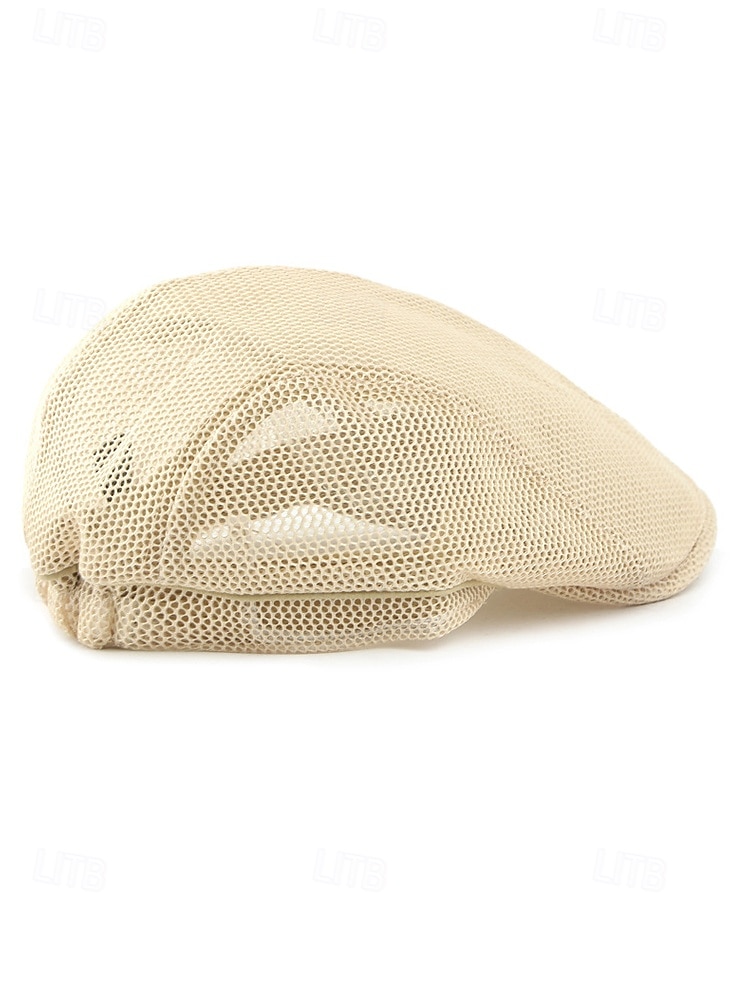 Herren-Baskenmütze aus Polyester-Mesh, atmungsaktive, verstellbare Schirmmütze in verschiedenen Farben für Outdoor-Aktivitäten wie Angeln, Reisen, Urlaub und den Alltag. 2026 - $14.99 –P9