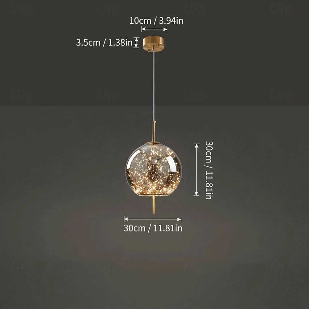 Lustre en métal et cristal gypsophile, suspension LED design globe, luminaire suspendu de style nordique luxueux et moderne, barre lumineuse créative pour chambre, chevet ou bureau. de 2026 ? $148.99 –P16