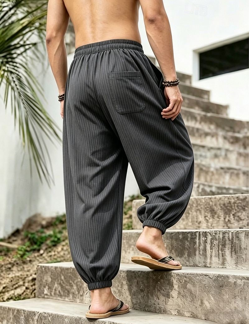 Per uomo Joggers Pantaloni Pantaloni casual Pantaloni a Nido d'Ape Coulisse Tasca Elastico in vita Tinta unica Asciugatura Rapida Leggero Quotidiano All'aperto Vacanza Vacanza Elegante Nero Bianco del 2026 a $26.99 –P8