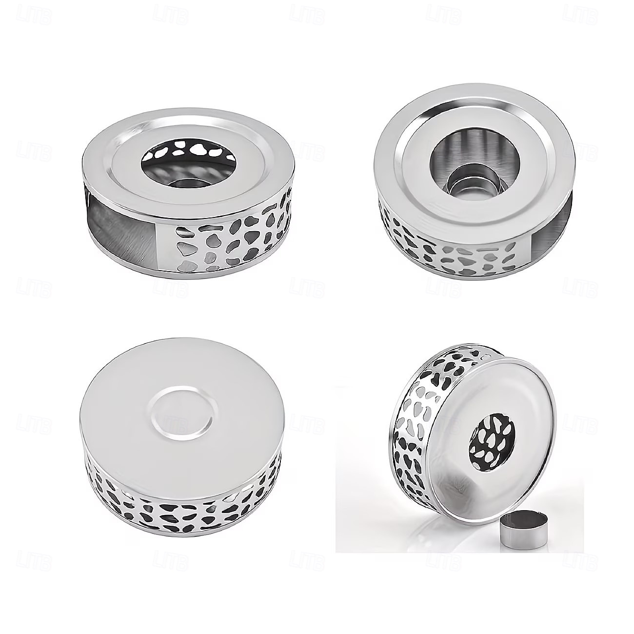Fornello a candela in acciaio inox, riscaldatore portatile per caffè a lunga durata con mantenimento del calore, mini fornello multifunzionale per riscaldare il bollitore all'aperto, perfetto per del 2026 a $15.49 –P6