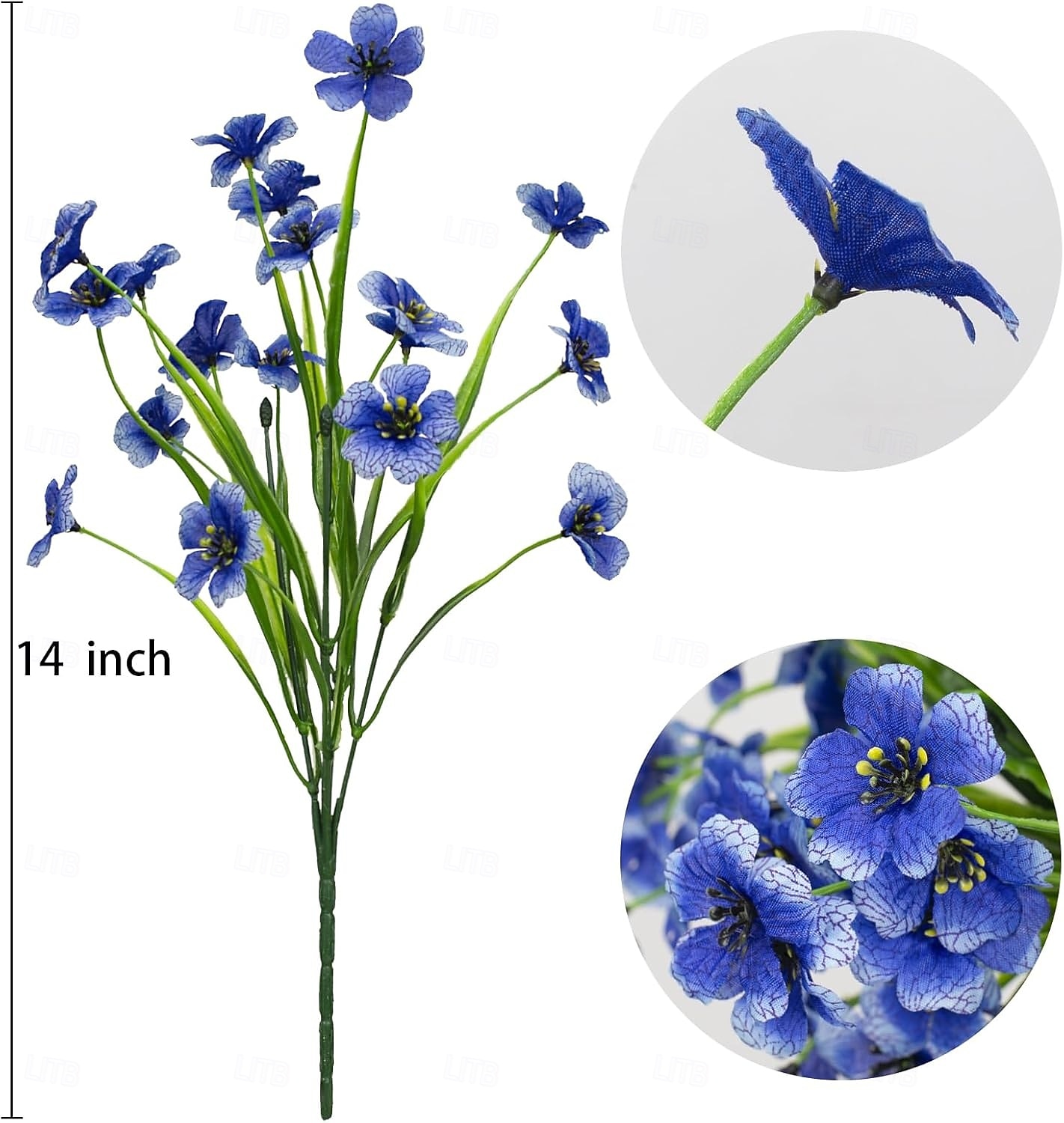 12 pachete flori artificiale rezistente la UV, plante de exterior, care nu se decolorează, arbuști artificiali din plastic, flori artificiale de mătase, jardinieră, verandă, decorațiuni interioare 2026 - $15.99 –P3