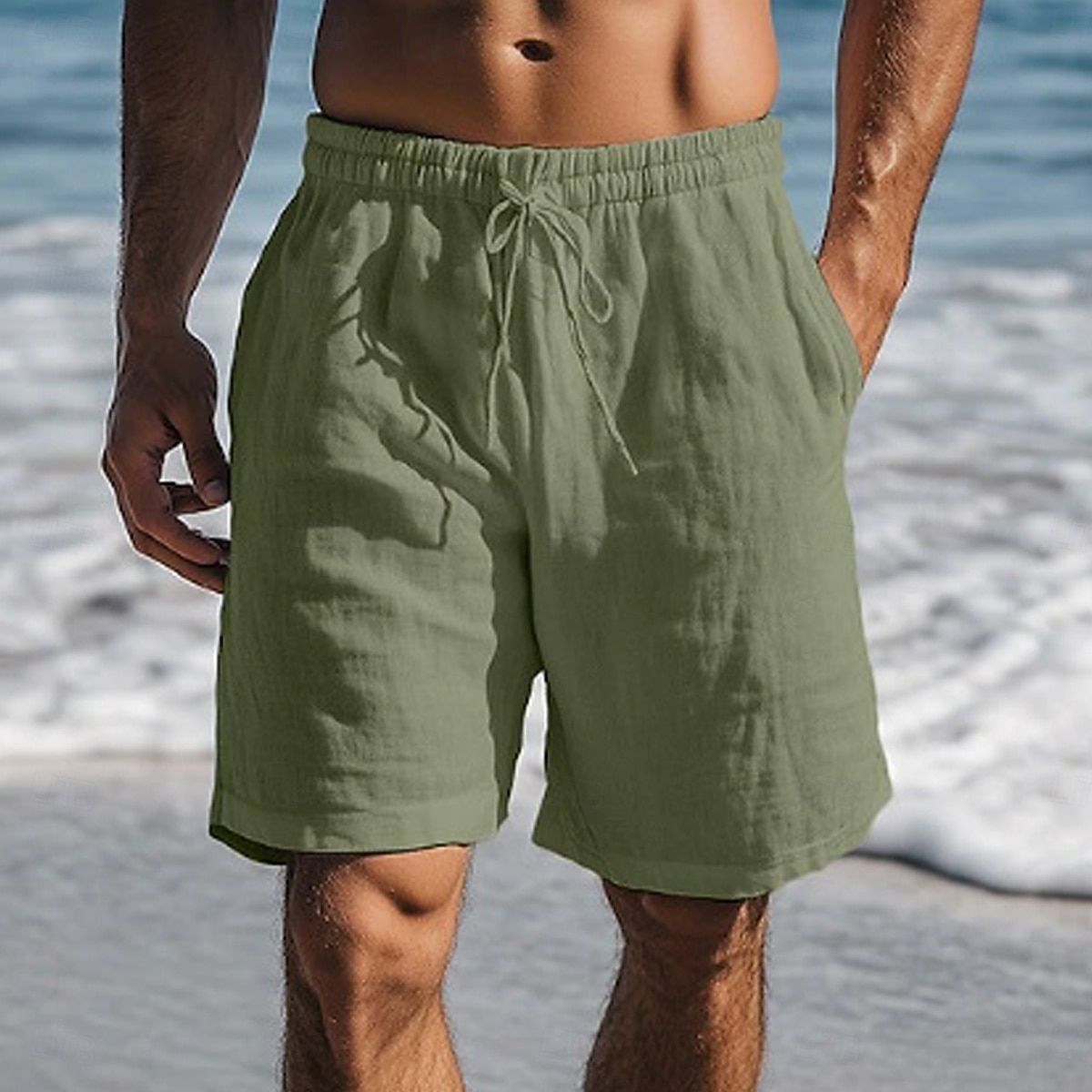 Per uomo Pantaloncini Estivi Shorts da Spiaggia Pantaloncini larghi Coulisse Elastico in vita Puro Semplice Comodità Traspirante Lunghezza al ginocchio Casuale Quotidiano All'aperto Stile Classico del 2026 a $18.99 –P6