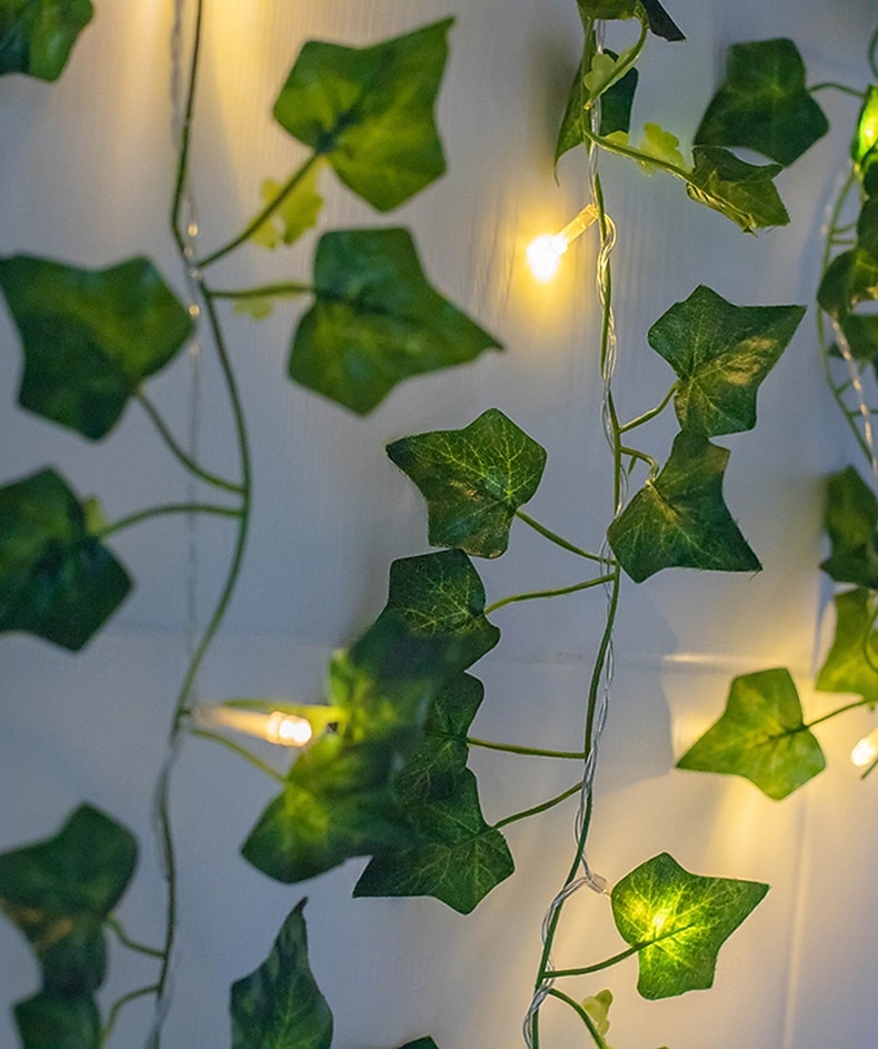 Lichterkette mit Schmetterlings-, Lilien- und Efeumotiven, für drinnen und draußen, geeignet für Wohnzimmer, Schlafzimmer, Terrasse, Garten, Hochzeiten und Partys, batterie-, kabel- oder 2026 - $10.99 –P1