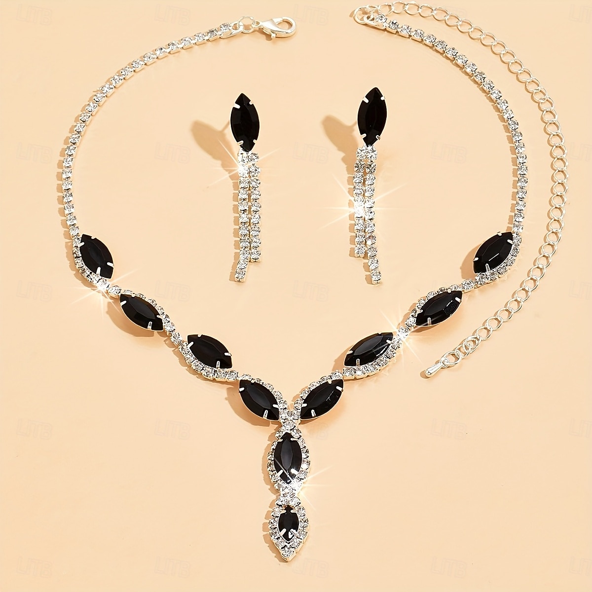 Set di orecchini 2 Cromo Orecchini Per donna Moda Parure di gioielli Per Matrimonio del 2026 a $17.49 –P6